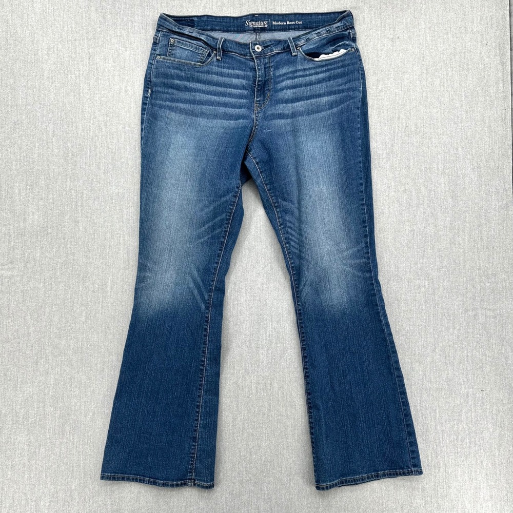 Signature by Levi Strauss Jeans Womens 18M Blue Modern Boot Cut Mid Rise
